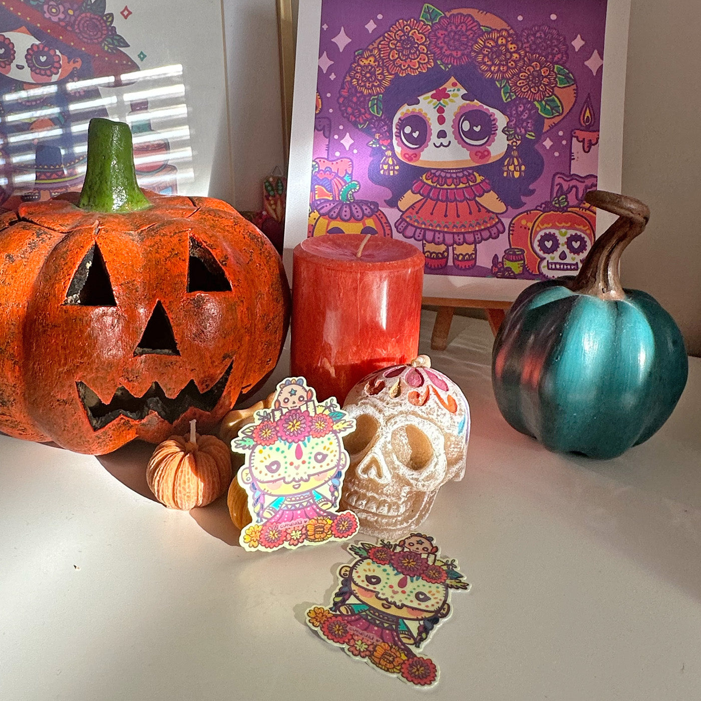 Sticker Brilla Oscuridad Día de Muertos