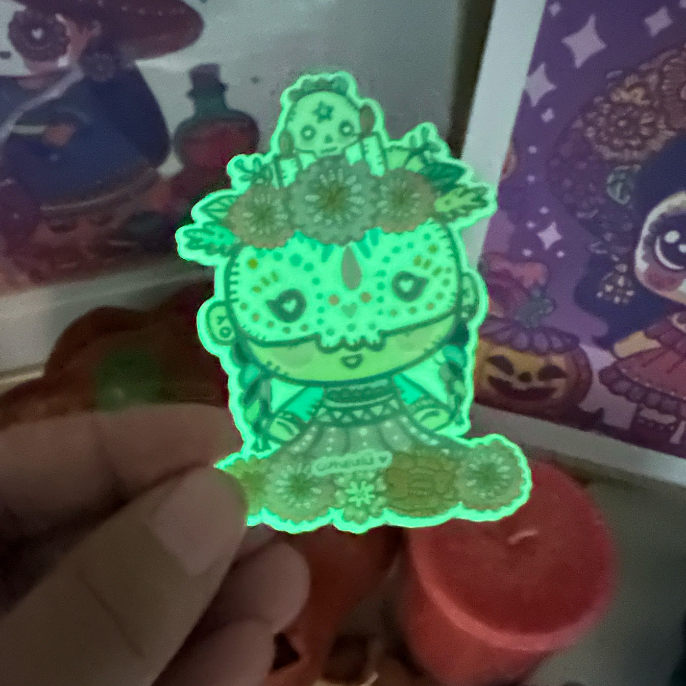 Sticker Brilla Oscuridad Día de Muertos