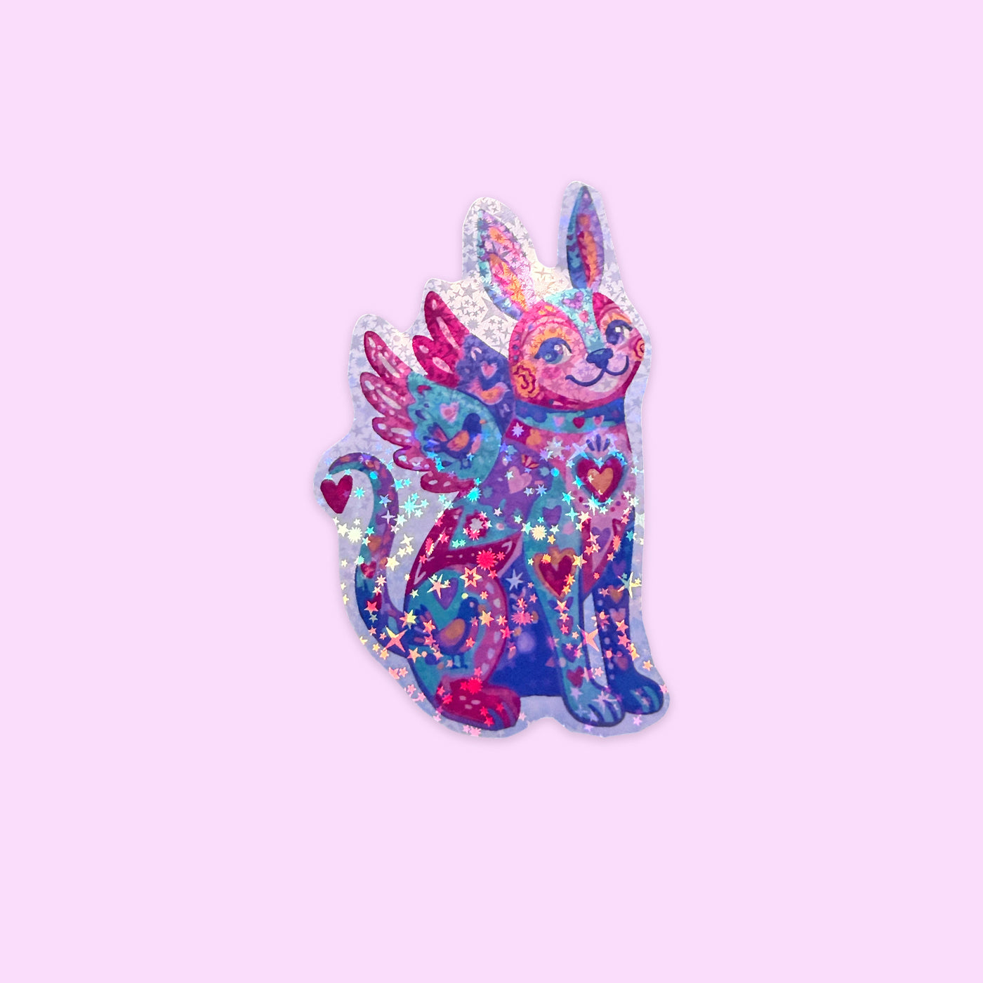Sticker Holográfico Alebrije Conejito