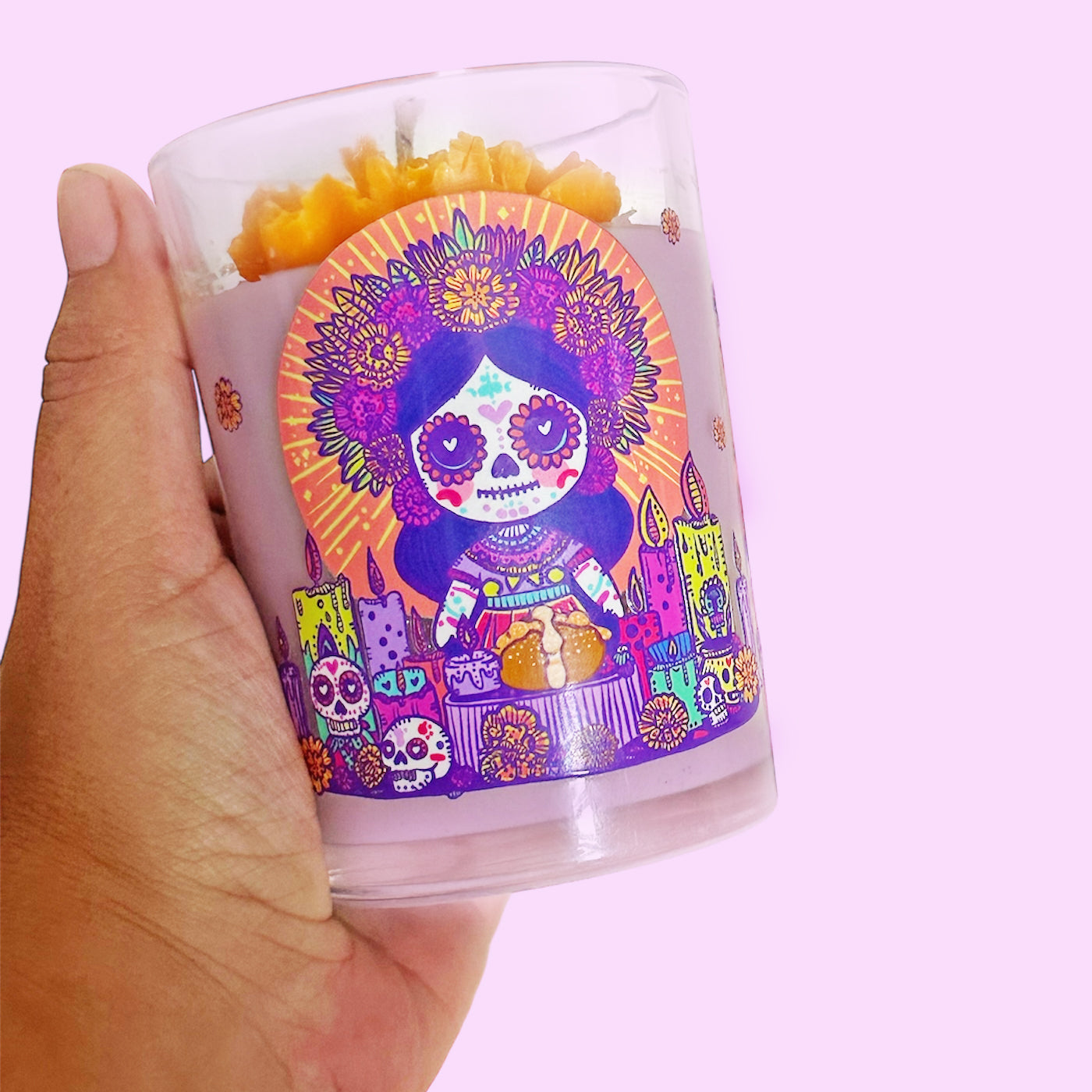 Vela Ofrenda Cempasúchil