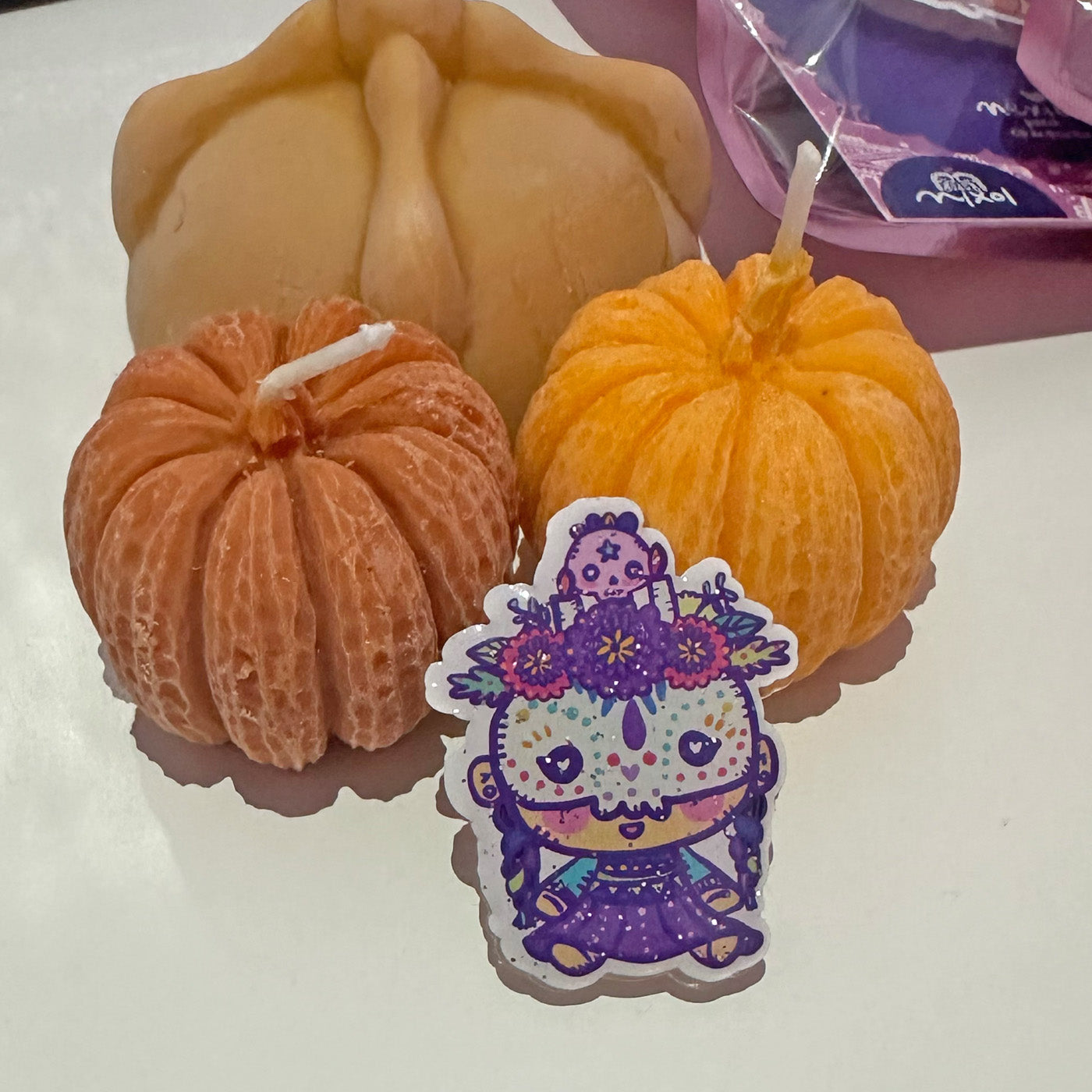 Pin Acrílico Glitter Día de Muertos