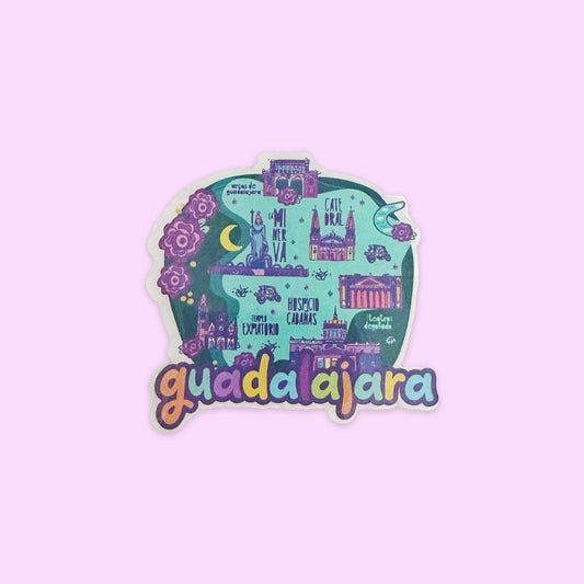 Pin Acrílico Ciudad Guadalajara Rosas