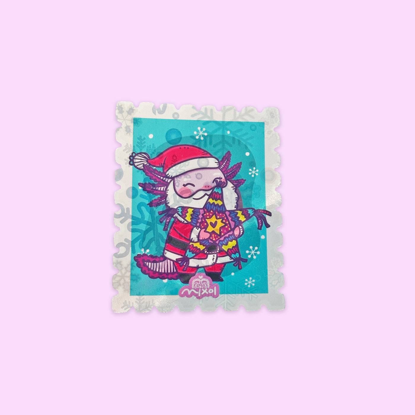 Sticker Holográfico Santa Claus Piñata