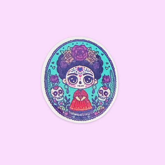 Pin Acrílico Frida Día de Muertos