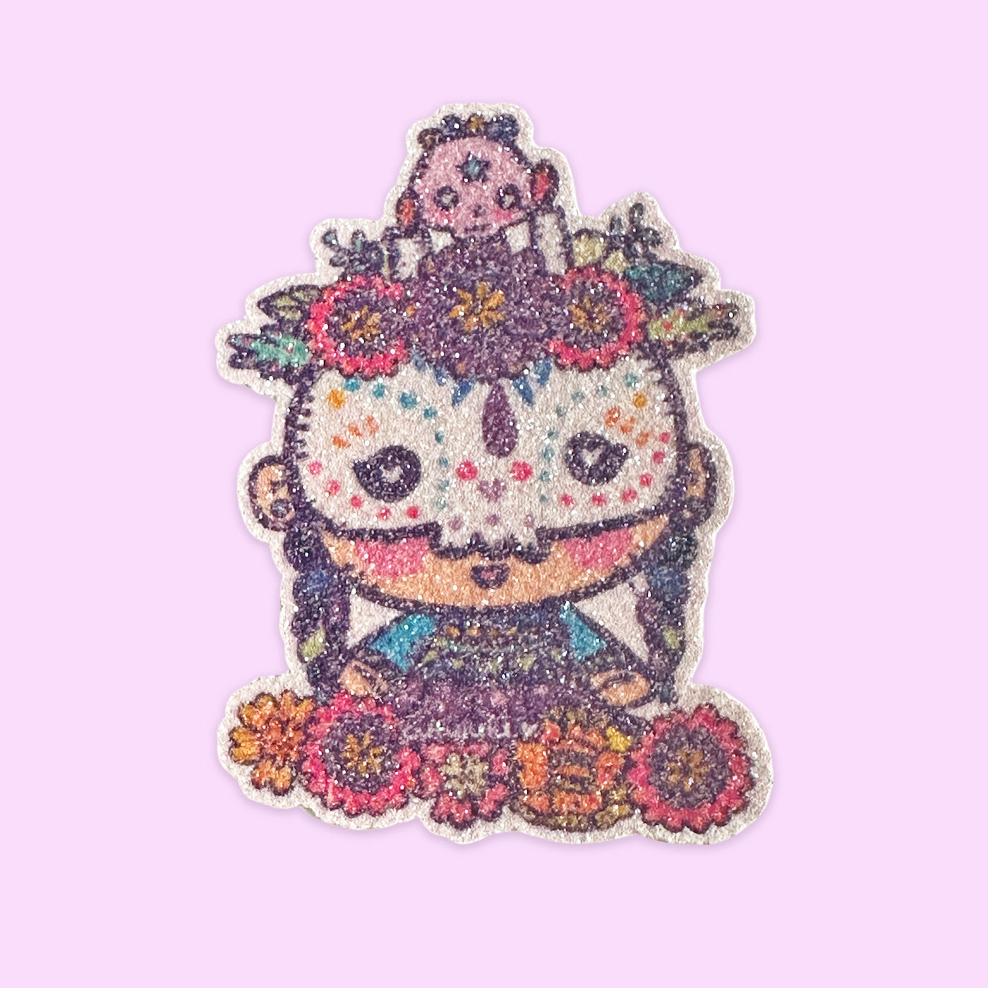 Sticker Glitter Día de Muertos