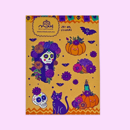 Set Stickers Día de Muertos 2024