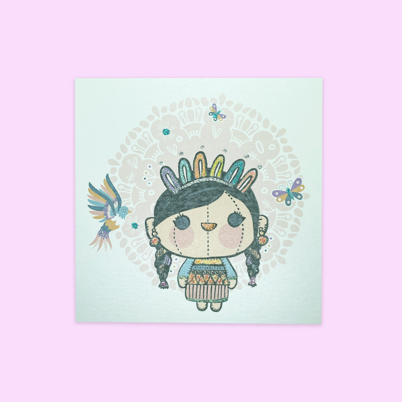 Postal María Colibrí