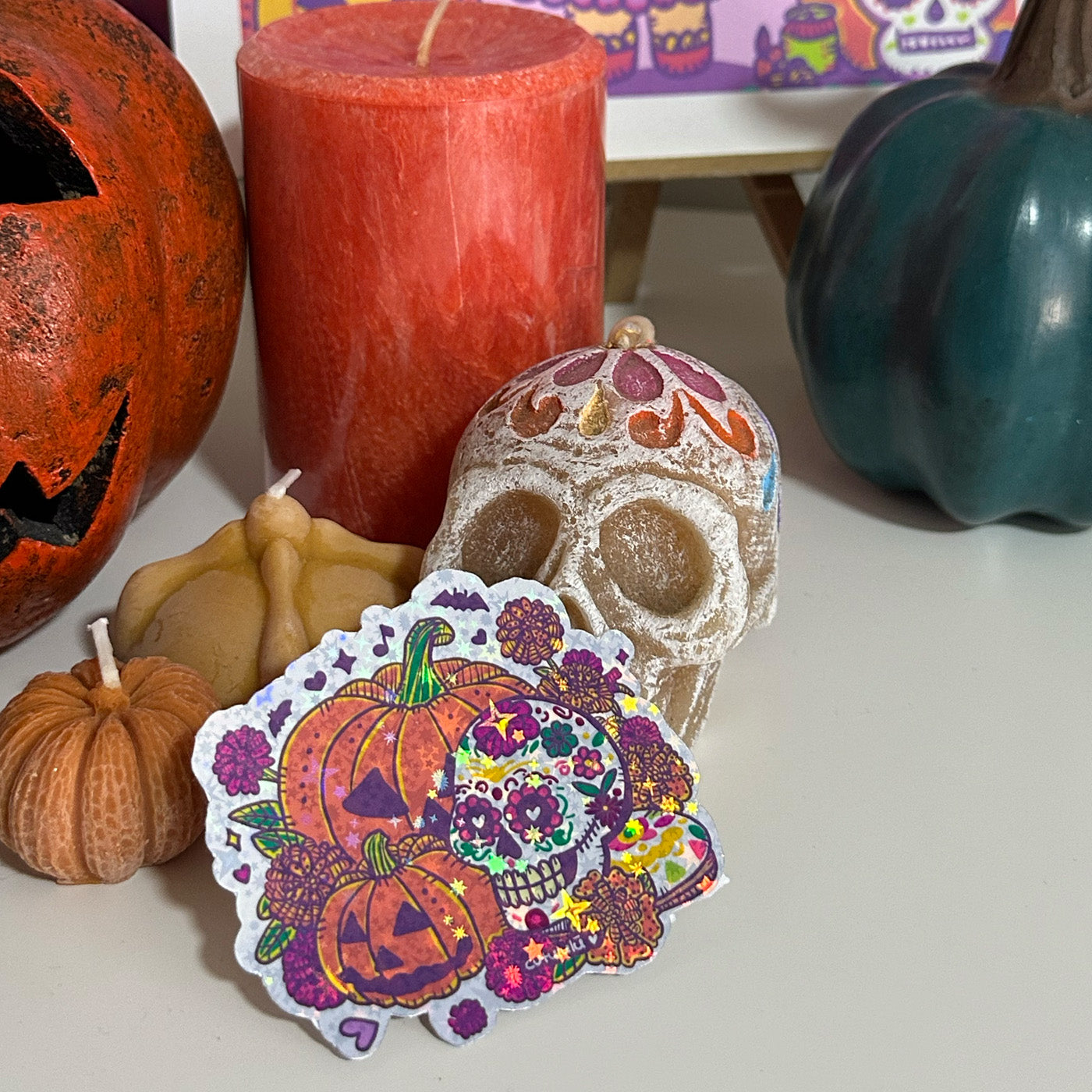 Sticker Holográfico Gatito