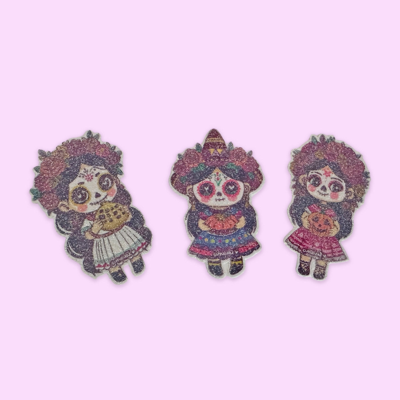 Set Sticker Glitter 3 Brujitas