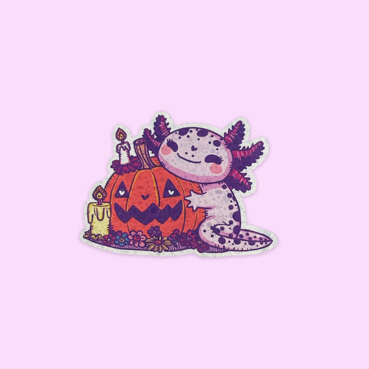 Sticker Holográfico Ajolote Halloween
