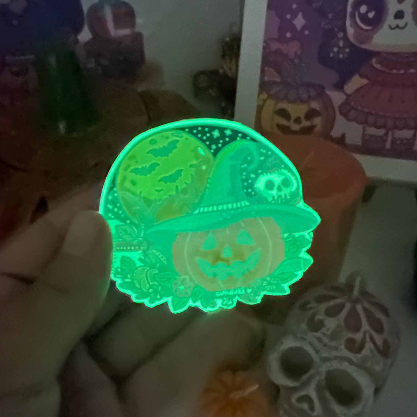 Sticker Brilla Oscuridad Halloween