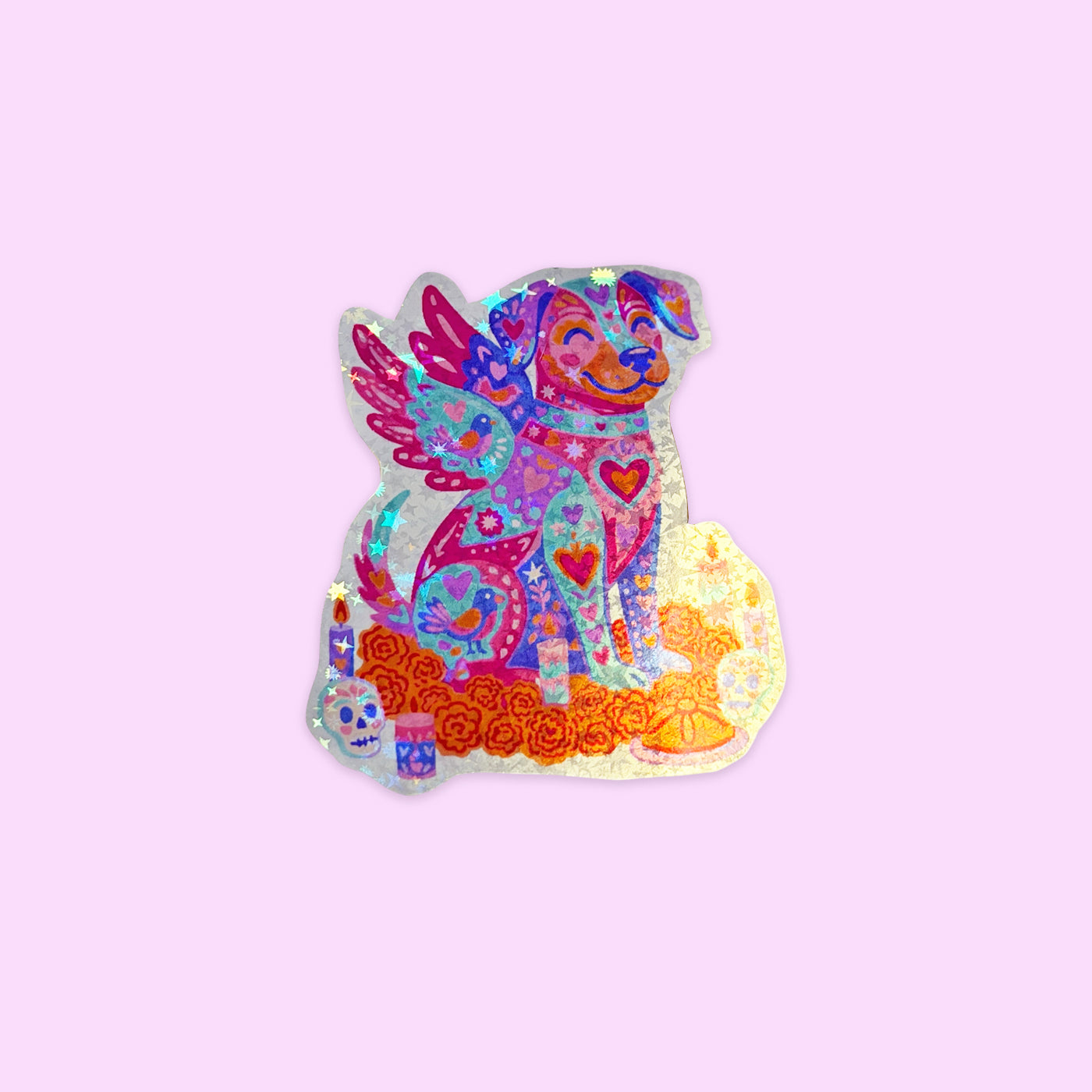 Sticker Holográfico Perrito
