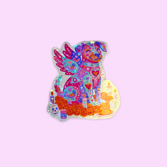 Sticker Holográfico Perrito