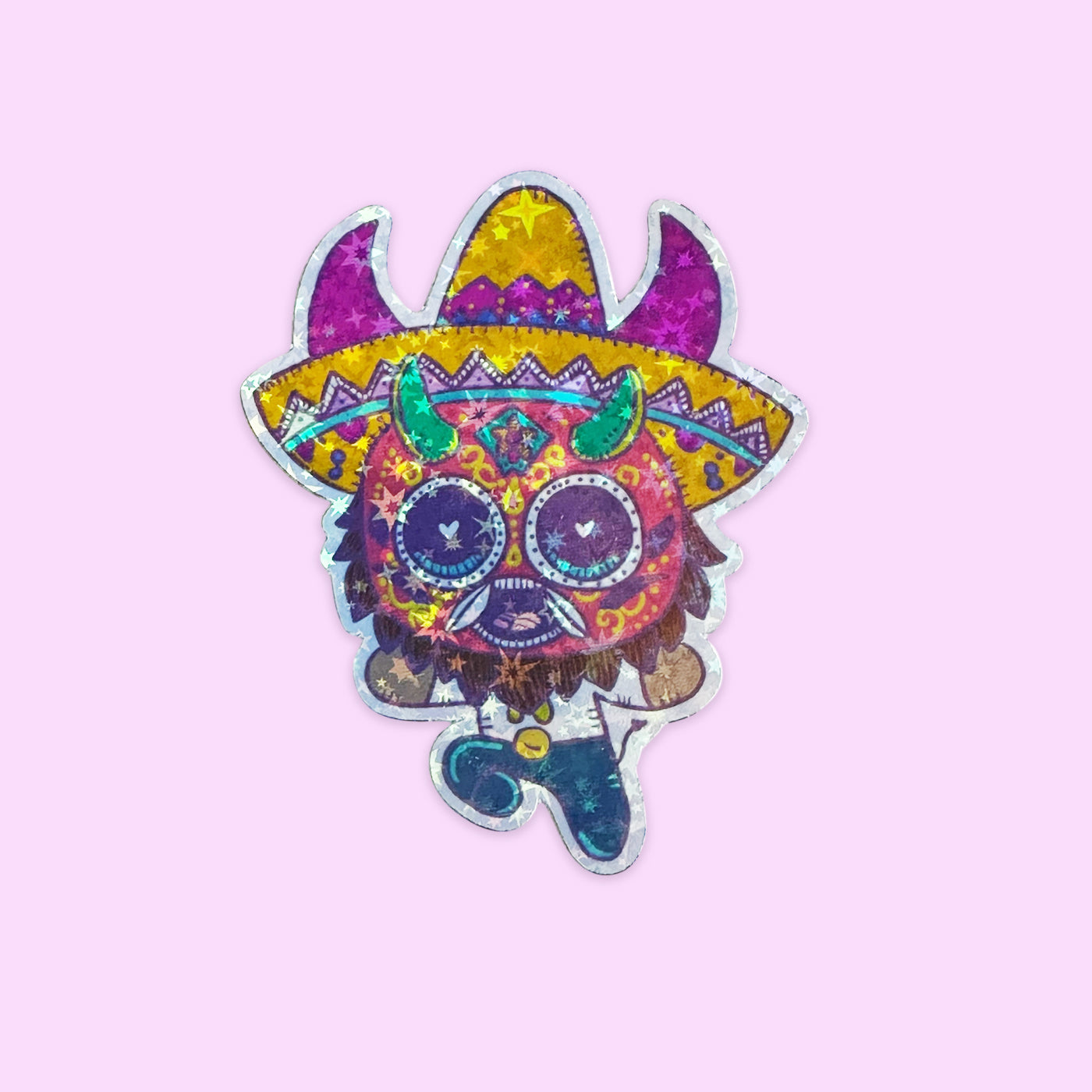 Sticker Holográfico Diablito Tastúan