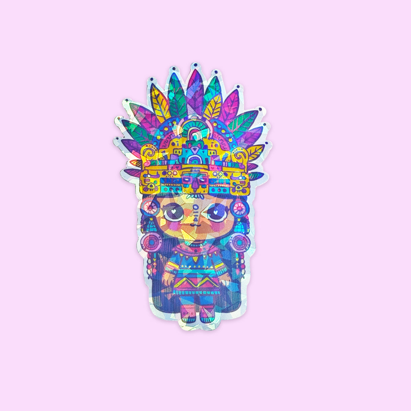 Sticker Holográfico Diosa Venados