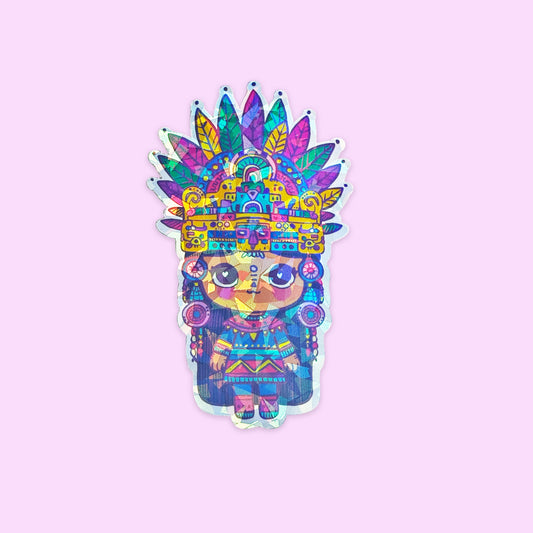 Sticker Holográfico Diosa Venados