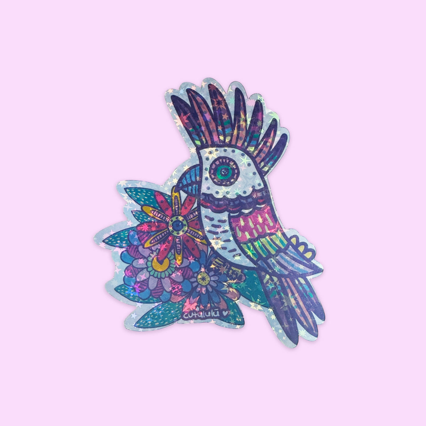 Sticker Holográfico Cacatúa