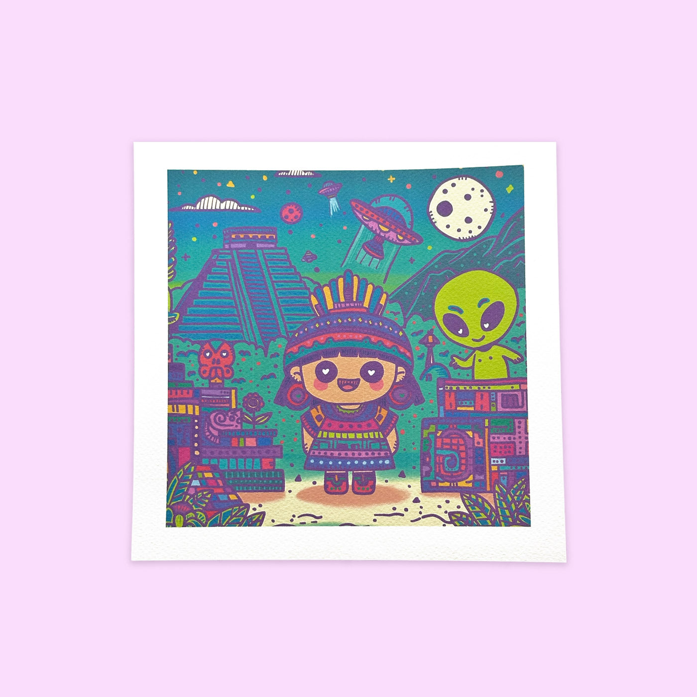 Print Aliens Aztecas