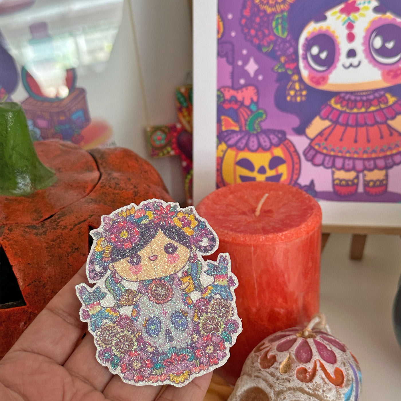 Sticker Glitter Ofrenda