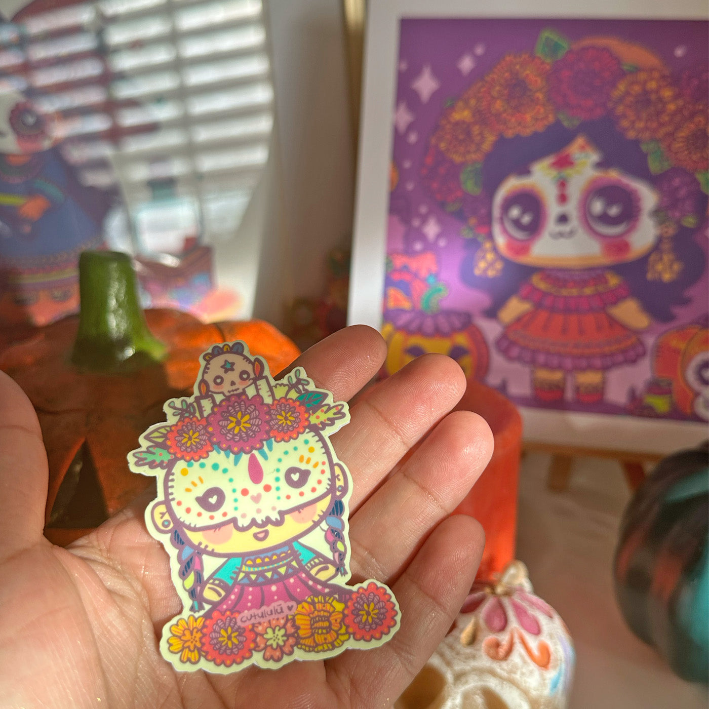 Sticker Brilla Oscuridad Día de Muertos