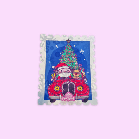 Sticker Holográfico Santa Claus Coche