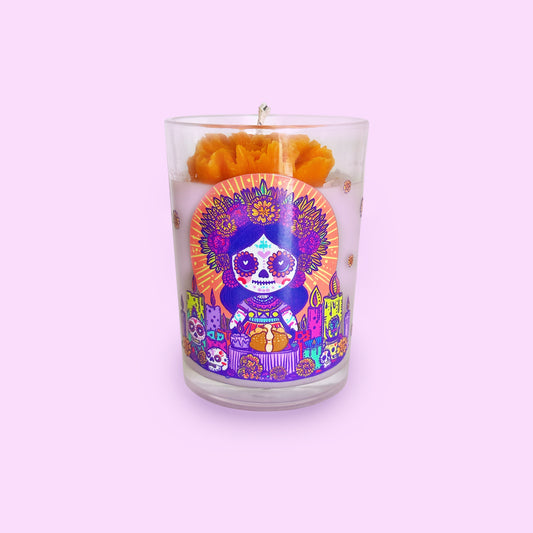 Vela Ofrenda Cempasúchil