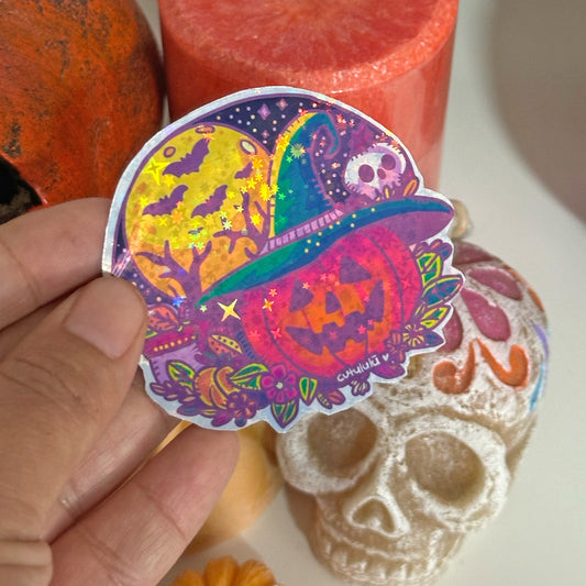 Sticker Holográfico Halloween