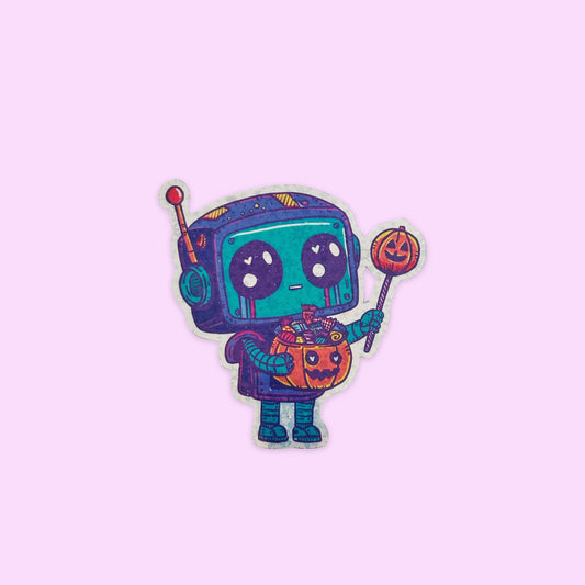 Sticker Holográfico Robot Halloween