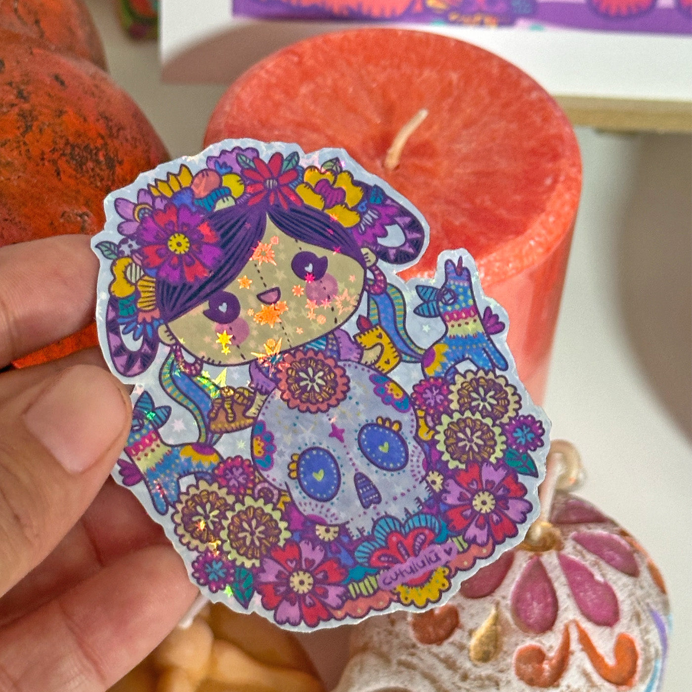 Sticker Holográfico Ofrenda