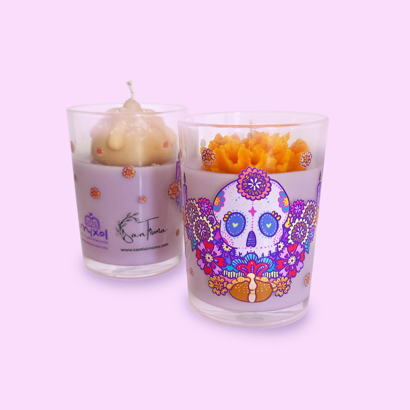 Vela Calavera Cempasúchil