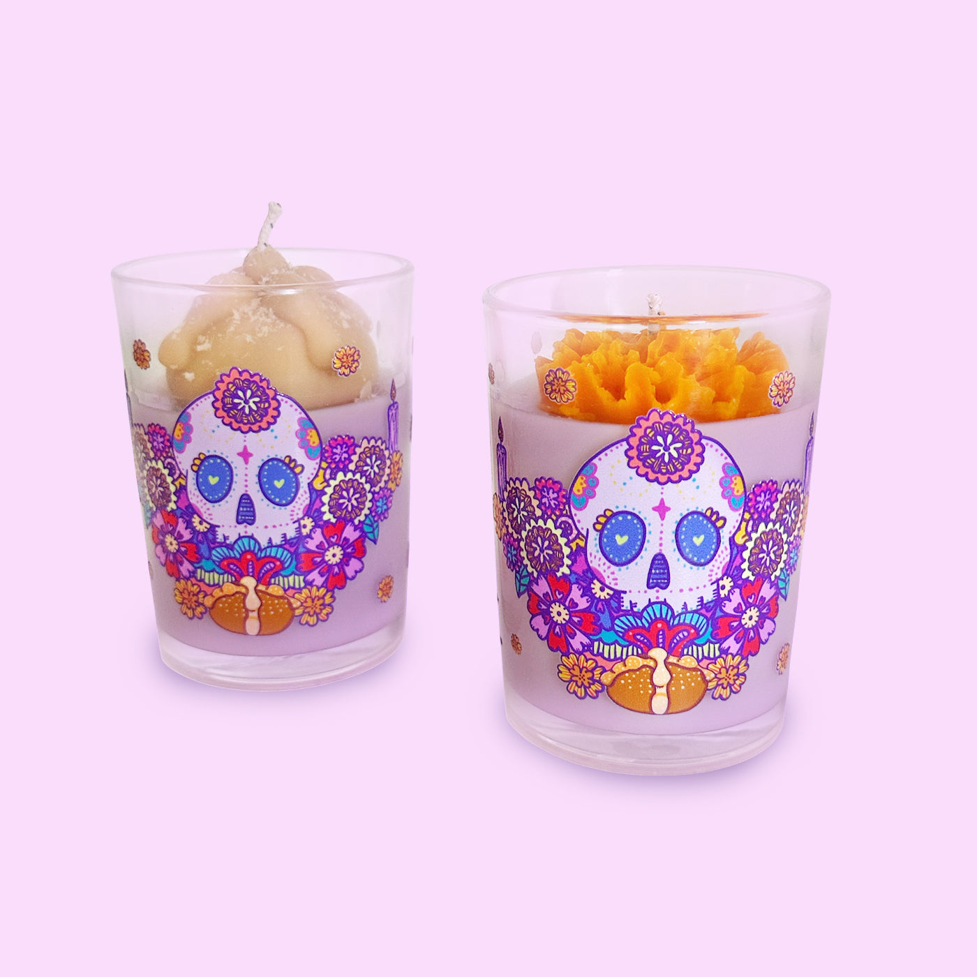 Vela Calavera Cempasúchil