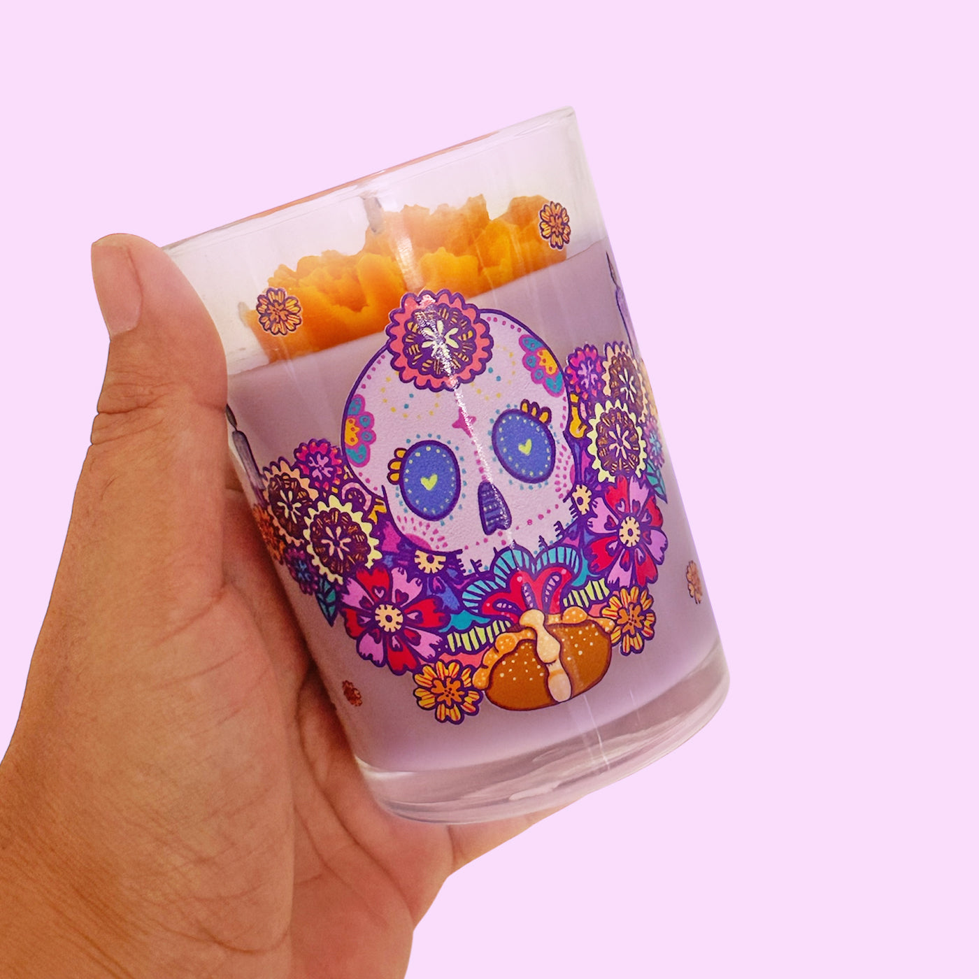 Vela Calavera Cempasúchil