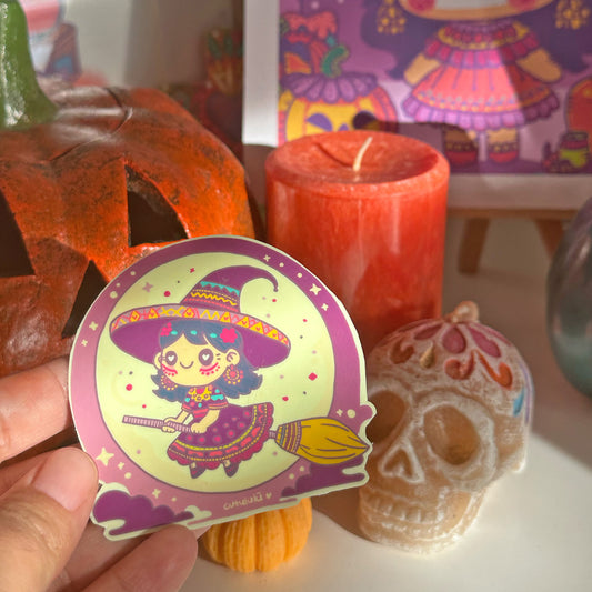 Sticker Brilla Oscuridad Brujita