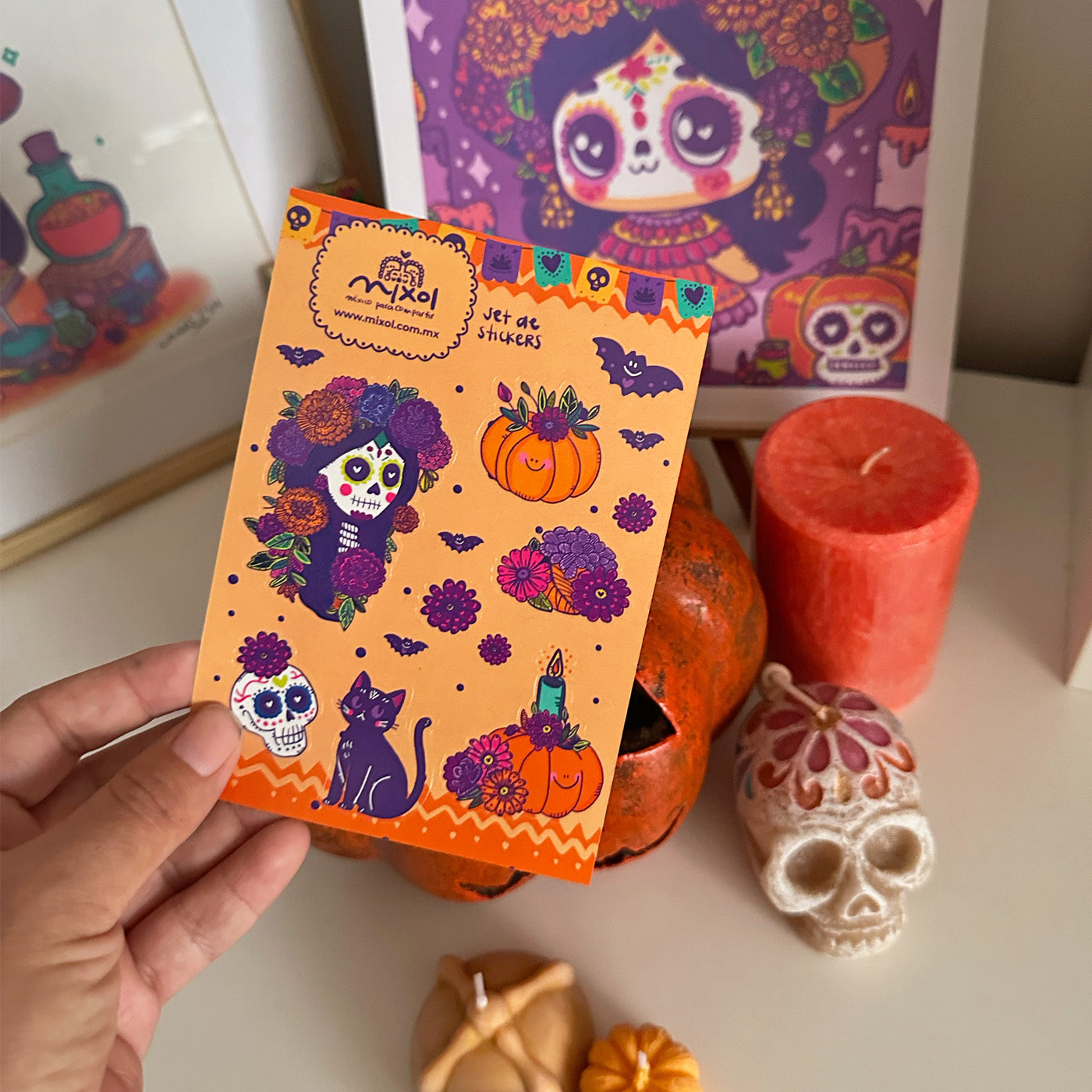 Set Stickers Día de Muertos 2024