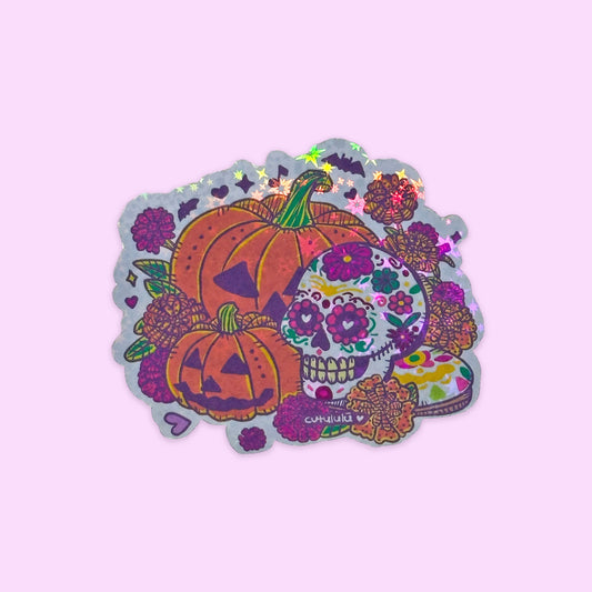 Sticker Holográfico Gatito