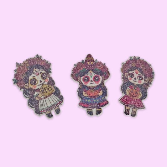 Set Sticker Glitter 3 Brujitas