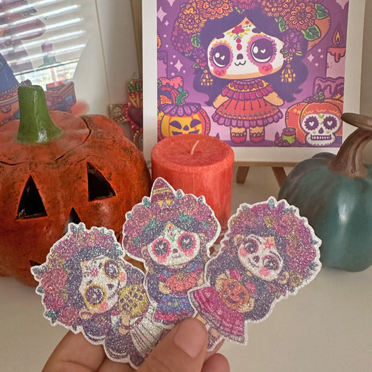 Set Sticker Glitter 3 Brujitas