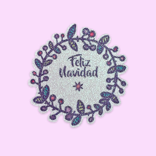 Sticker Glitter Navidad