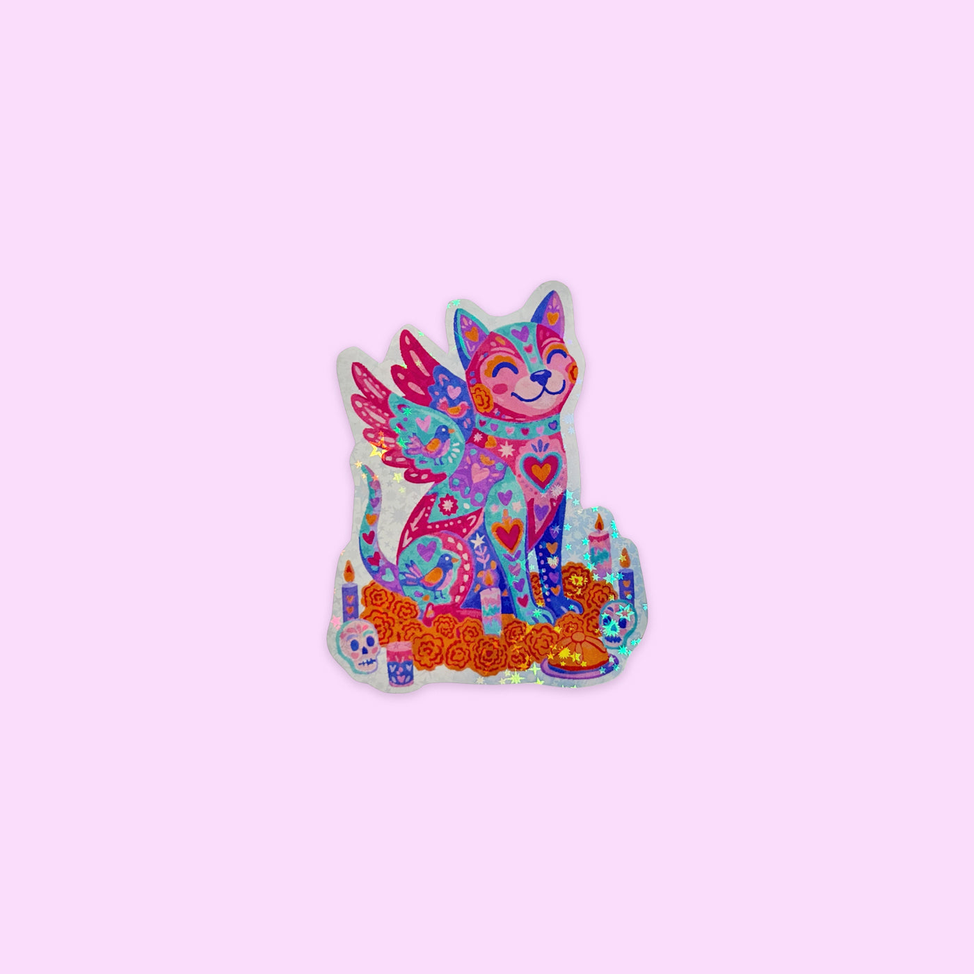 Sticker Holográfico Gatito