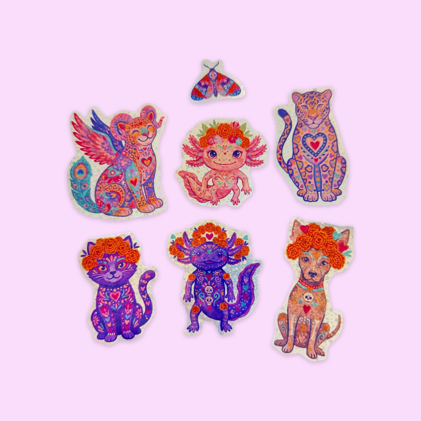 Kit de Stickers Holográficos Día de Muertos