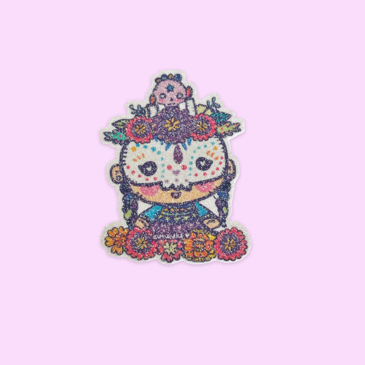 Sticker Glitter Día de Muertos