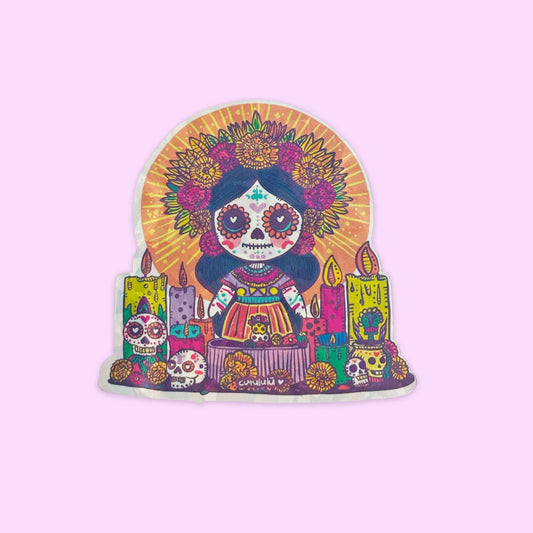 Sticker Holográfico Ofrenda Flores